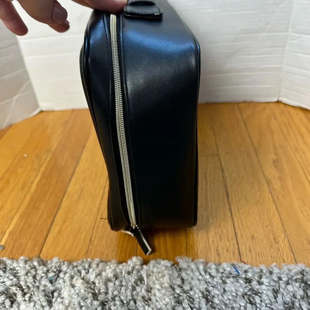 Estee Lauder Black White Cosmetics Bag Makeup Travel Case Toiletries